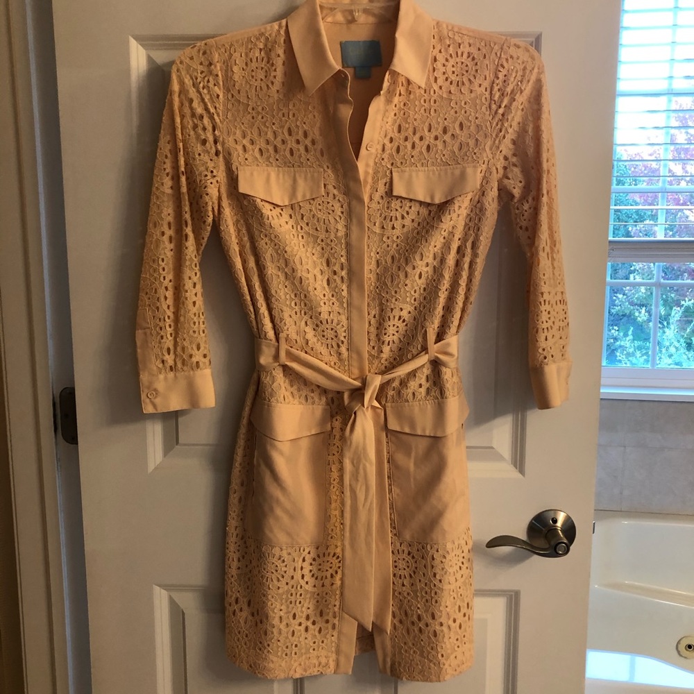 Nordstrom CeCe Peach Eyelet Dress 👗
